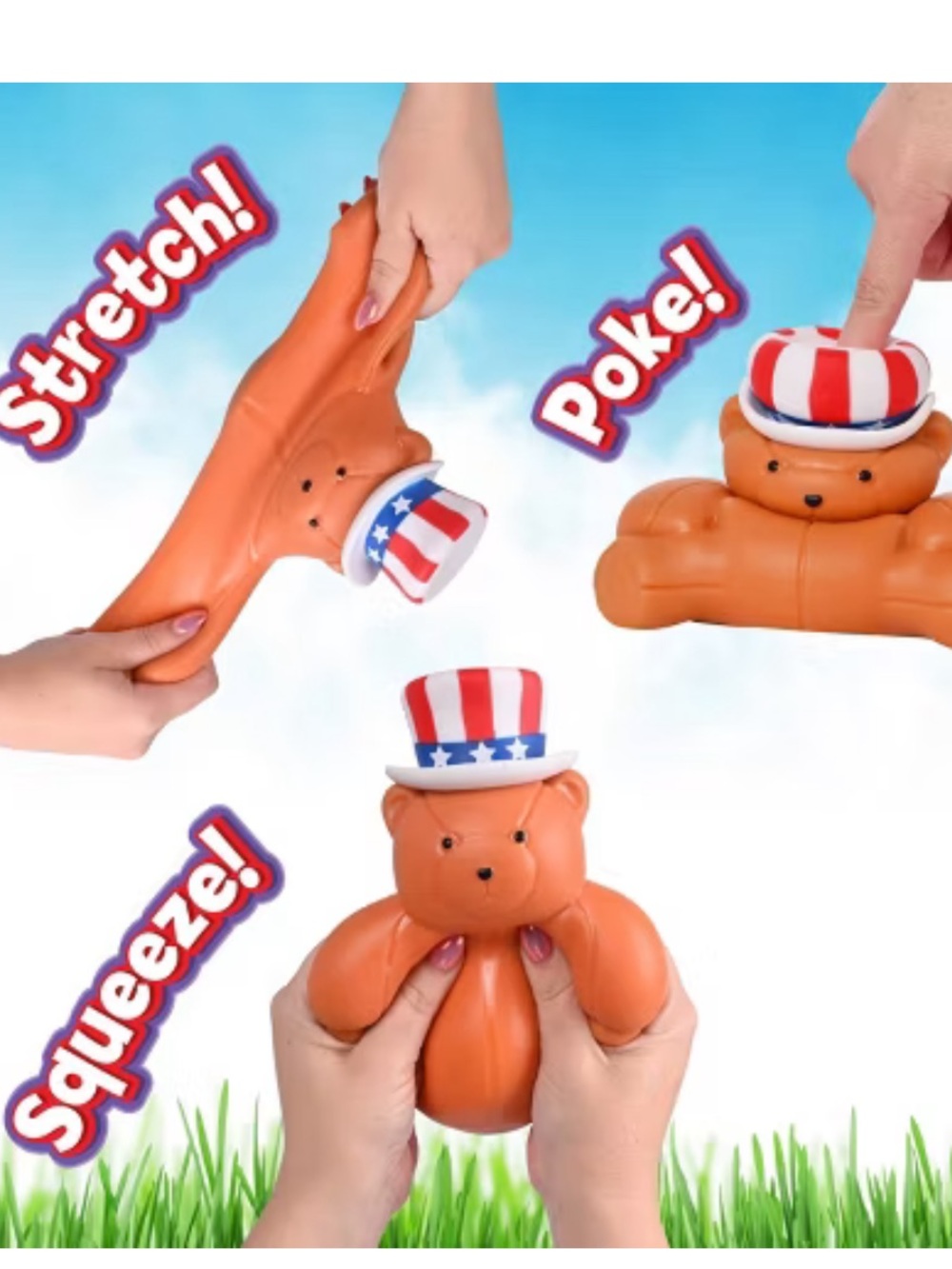 Viral Sunny Days Patriotic Bear Squishy